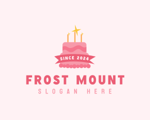 Birthday Cake Candle logo design