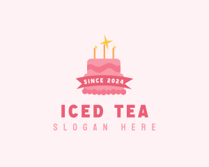 Birthday Cake Candle logo design