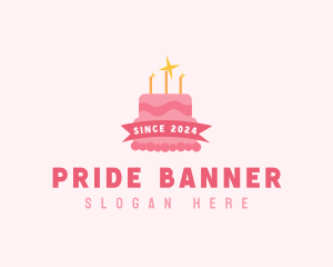 Birthday Cake Candle logo design