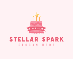 Birthday Cake Candle logo design