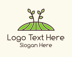 Seedling - Plant Field Farming logo design