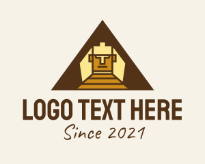 Statue - Pyramid Tomb Sphinx logo design