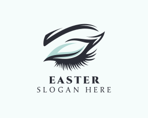 Eyelash - Eyeshadow Glam Cosmetic logo design