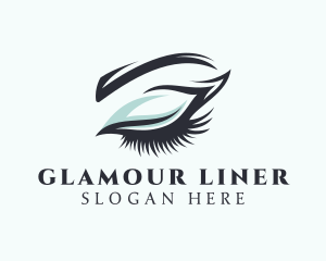 Eyeliner - Eyeshadow Glam Cosmetic logo design
