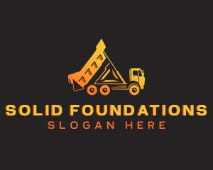 Dump Truck Construction logo design