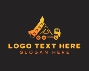 Haulage - Dump Truck Construction logo design