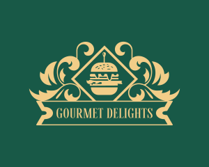 Gourmet Burger Cafeteria logo design