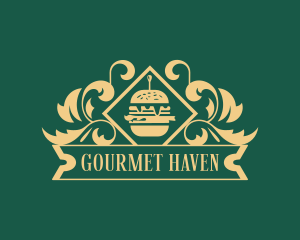 Gourmet Burger Cafeteria logo design