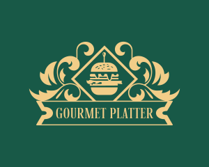 Gourmet Burger Cafeteria logo design