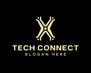 Electronics - Tech Electronics Letter X logo design