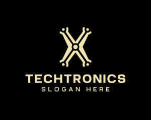 Electronics - Tech Electronics Letter X logo design