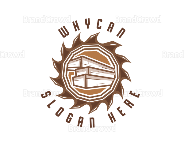 Lumber Wood Cutting Logo