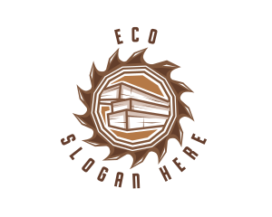 Lumber Wood Cutting  Logo