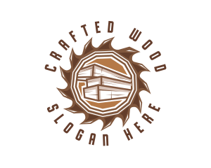 Lumber Wood Cutting  logo design