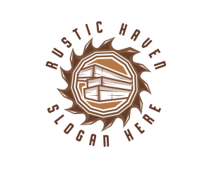 Lumber Wood Cutting  logo design