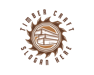 Wood - Lumber Wood Cutting logo design