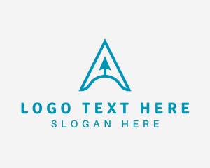 Logistics - Modern Arrow Cursor Letter A logo design