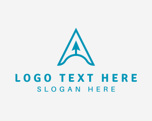 Initial - Modern Arrow Cursor Letter A logo design