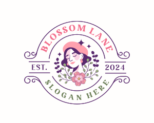 Woman Floral Salon logo design