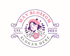 Woman Floral Salon logo design