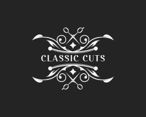 Barber Shop - Upscale Hairdresser Shears logo design