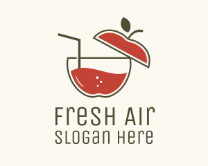 Apple Fruit Juice logo design