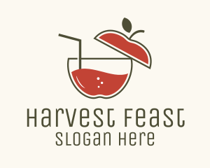 Apple Fruit Juice logo design