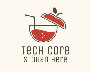 Apple Fruit Juice logo design