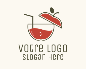 Snack - Apple Fruit Juice logo design