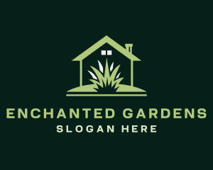 Green House Lawn logo design