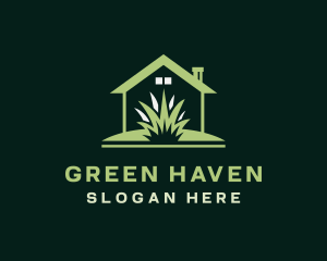Green House Lawn logo design