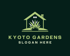 Green House Lawn logo design