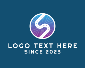 Roadway - Letter S Road Logistics logo design