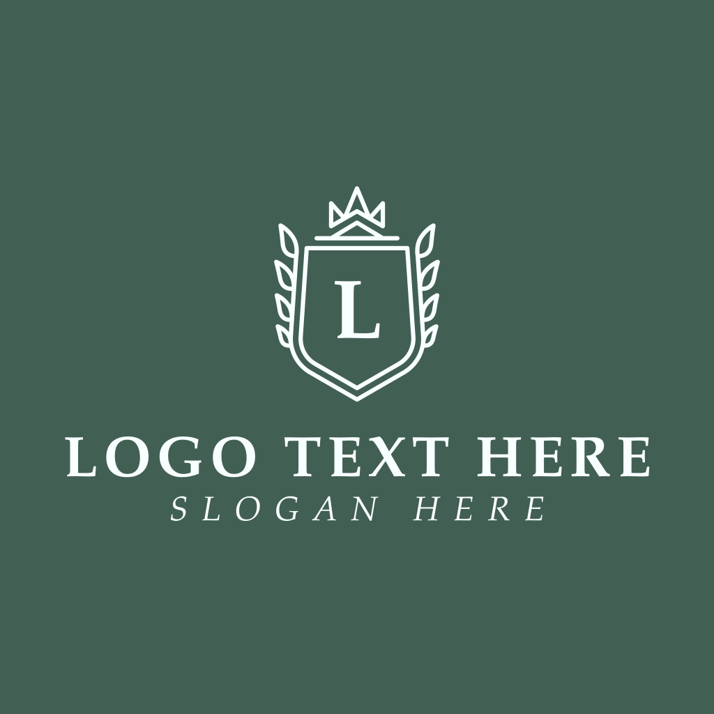 Leaf Shield Crown Letter Logo | BrandCrowd Logo Maker