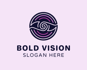 Eye Spiral Circle logo design