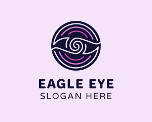 Eye Spiral Circle logo design