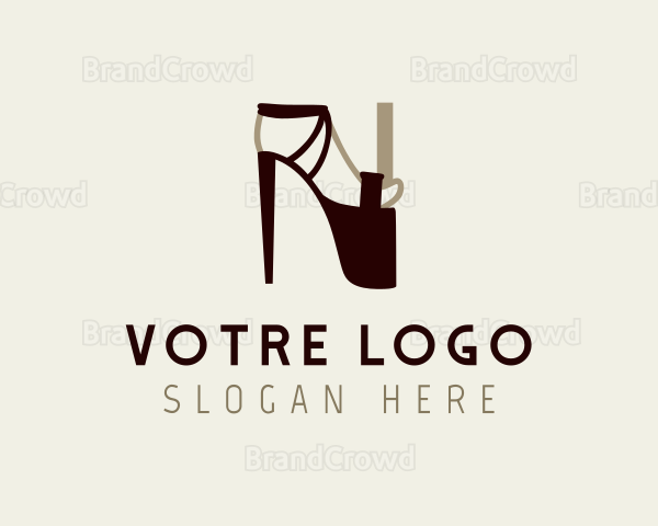 Stilettos Shoe Letter N Logo