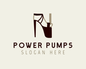 Pumps - Stilettos Shoe Letter N logo design