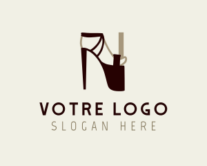 Pumps - Stilettos Shoe Letter N logo design