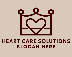 Beauty Heart Crown  logo design