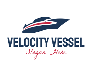 Speedboat - Marine Travel Yacht logo design