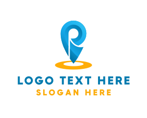 Locator - Blue Tracking Location Pin logo design