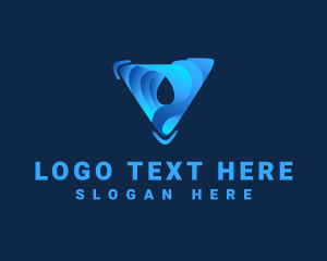 Lotion - Triangular Water Droplet logo design