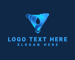 Triangular Water Droplet Logo