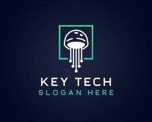 Jellyfish Tech Circuit logo design