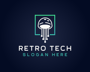 Jellyfish Tech Circuit logo design