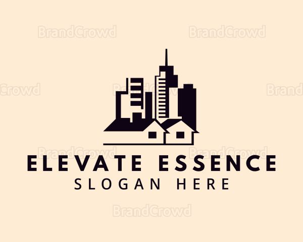 Skyscraper Housing Home Logo