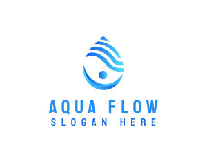 Wellness Water Drop logo design