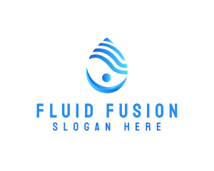 Wellness Water Drop logo design