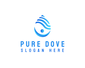 Wellness Water Drop logo design